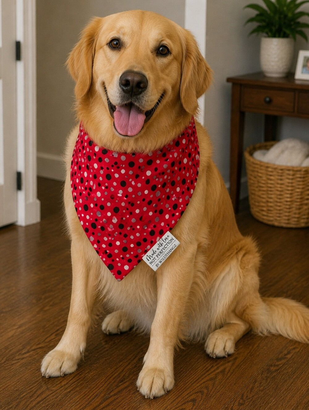 Red Polka Dot Bandana